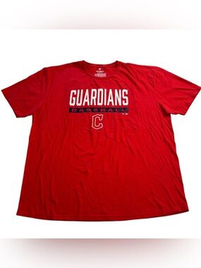 Fanatics Cleveland Guardians MLB Men’s Graphic T-Shirt Red Baseball size 2XL